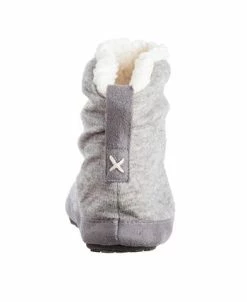 Alternative view of Isotoner Signature Women's Microsuede And Heathered Knit Marisol Boot Slipper, Online Only