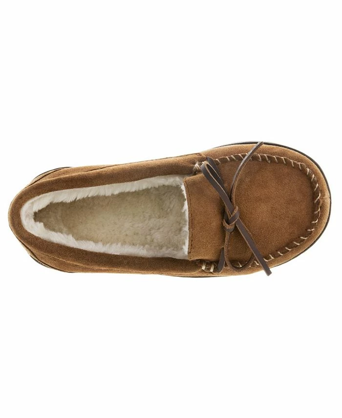 Isotoner Signature Women's Sage Genuine Suede Moccasin Slippers - Image 4