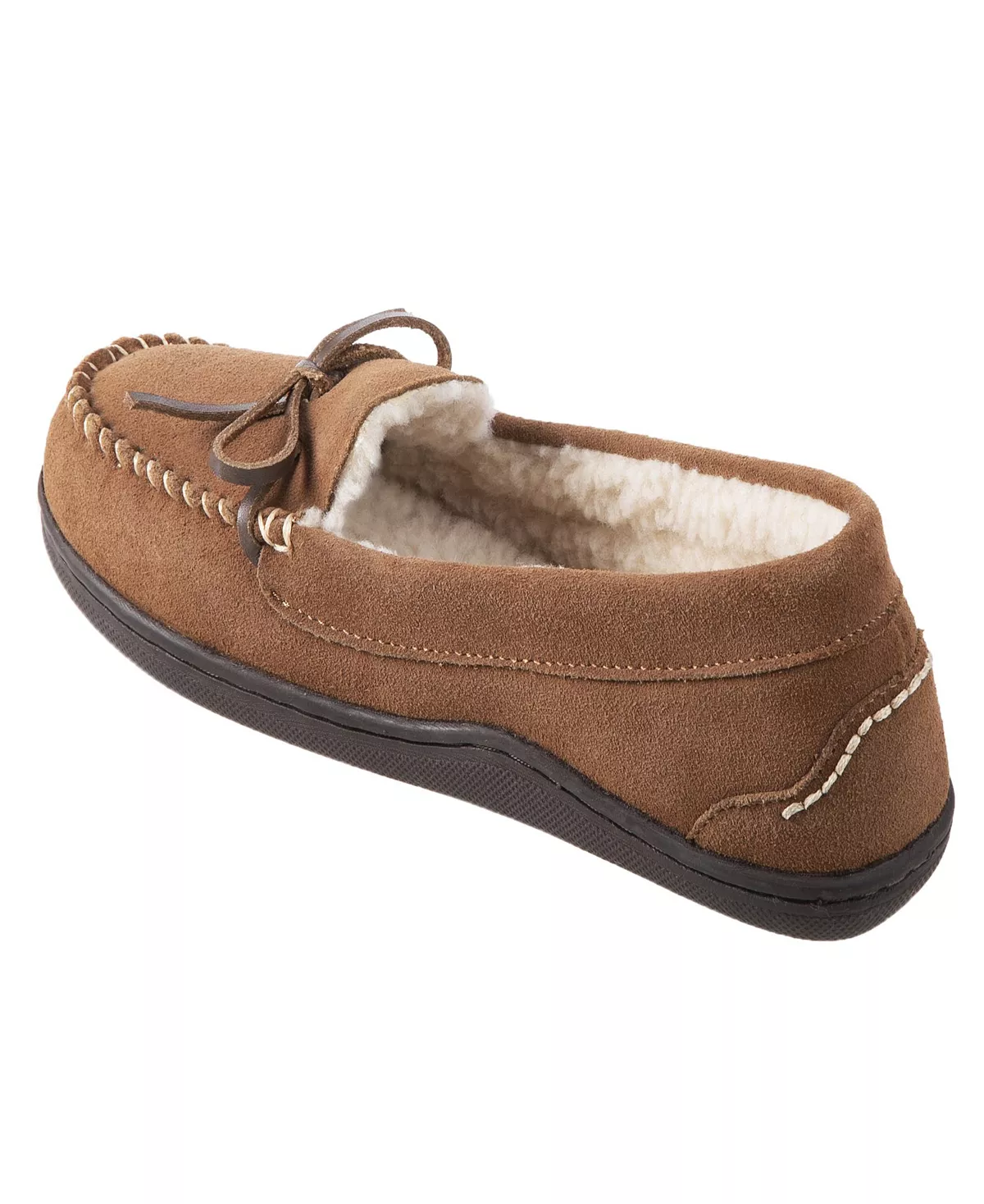 Isotoner Signature Women's Sage Genuine Suede Moccasin Slippers - Image 6
