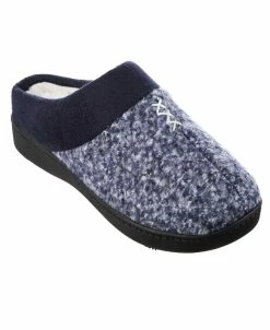 Isotoner Signature Women's Heathered Knit Jessie Hoodback Slippers