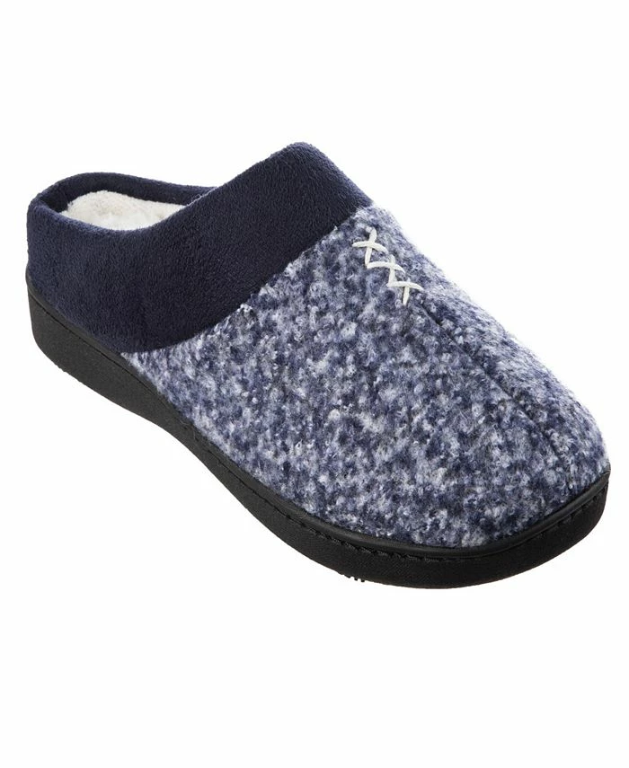 Isotoner Signature Women's Heathered Knit Jessie Hoodback Slippers