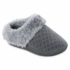 Isotoner Signature Women's Velour Sabrine Hoodback Slippers