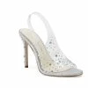 Jessica Simpson Women's Jaisey Embellished Open-Toe Vinyl Pumps