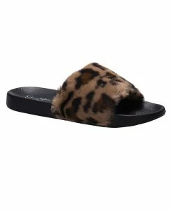 Jessica Simpson Women's Plush Faux Fur Slide Slipper