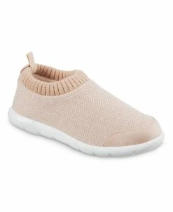 Isotoner Signature Zenz Hatch-Knit Sock Bootie Slippers