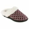 Isotoner Signature Women's Diamond Sweater Knit Hoodback Slippers
