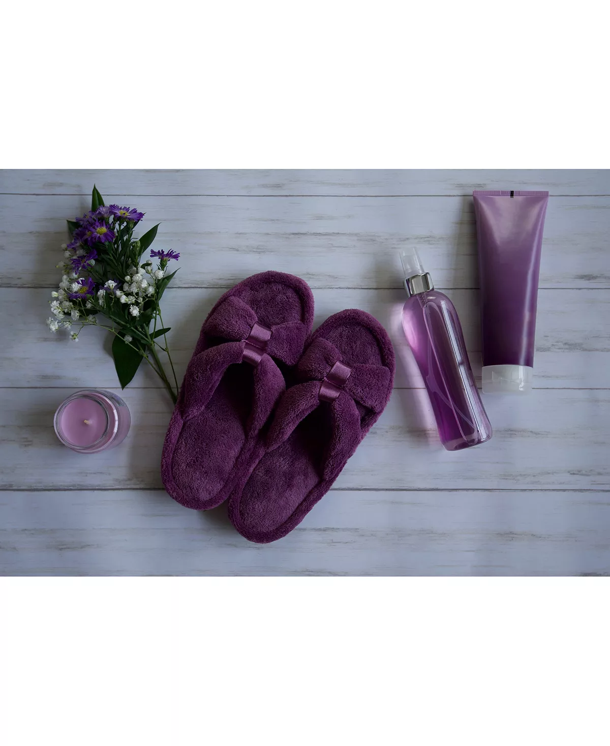 Isotoner Signature Women's Micro Terry X-Slide Slippers 2 Isotoner Signature Women's Micro Terry X-Slide Slippers - Image 2