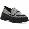 Steve Madden Women's Trifecta Rhinestone Lug-Sole Tailored Loafers