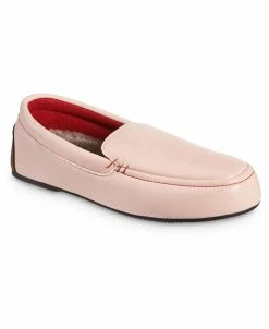 Isotoner Signature Women's Recycled Faux Leather Vivienne Moc Slippers