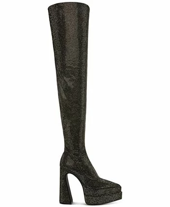 Steve Madden Women's Sultry Rhinestone Over-The-Knee Platform Dress Boots - Image 2