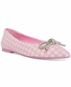 Steve Madden Women's Elina Rhinestone Bow Flats