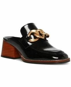 Steve Madden Women's Lorie Block-Heel Tailored Loafer Mule Pumps