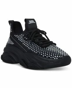 Steve Madden Women's Phantom Rhinestone Mesh Chunky Lace-Up Sneakers