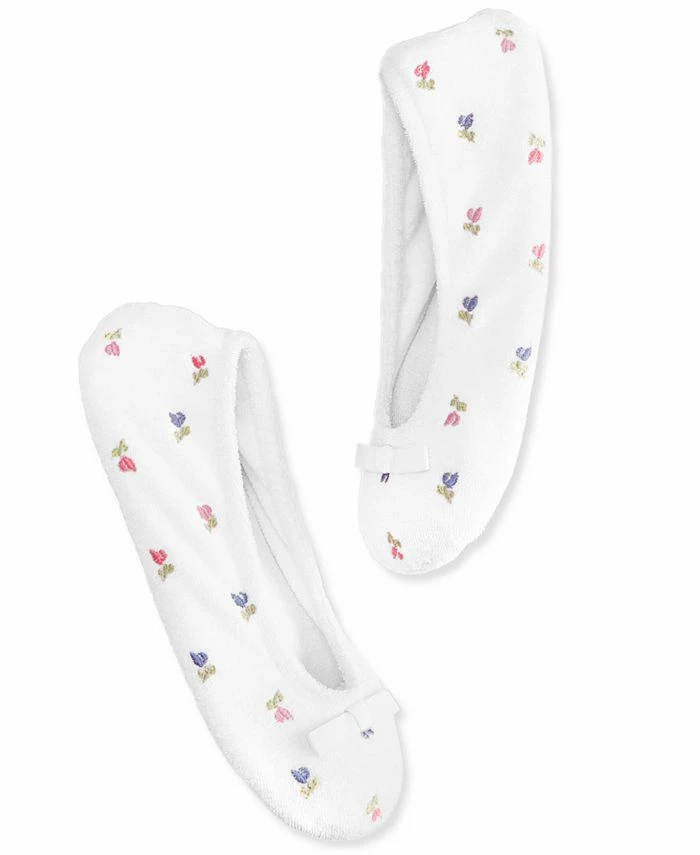 Isotoner Signature Embroidered Terry Ballerina Slipper, Online Only 1 Isotoner Signature Embroidered Terry Ballerina Slipper, Online Only